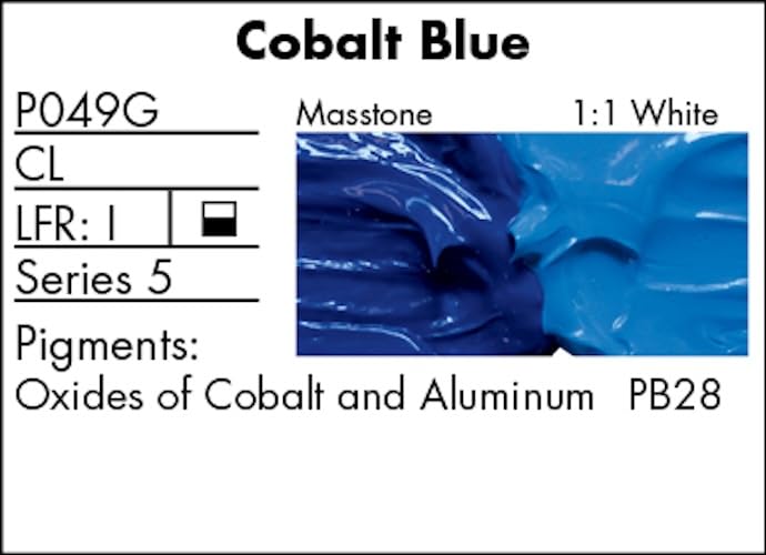 Grumbacher Pre-Tested Oil Paint, 37ml/1.25 Ounce, Cobalt Blue (P049G)