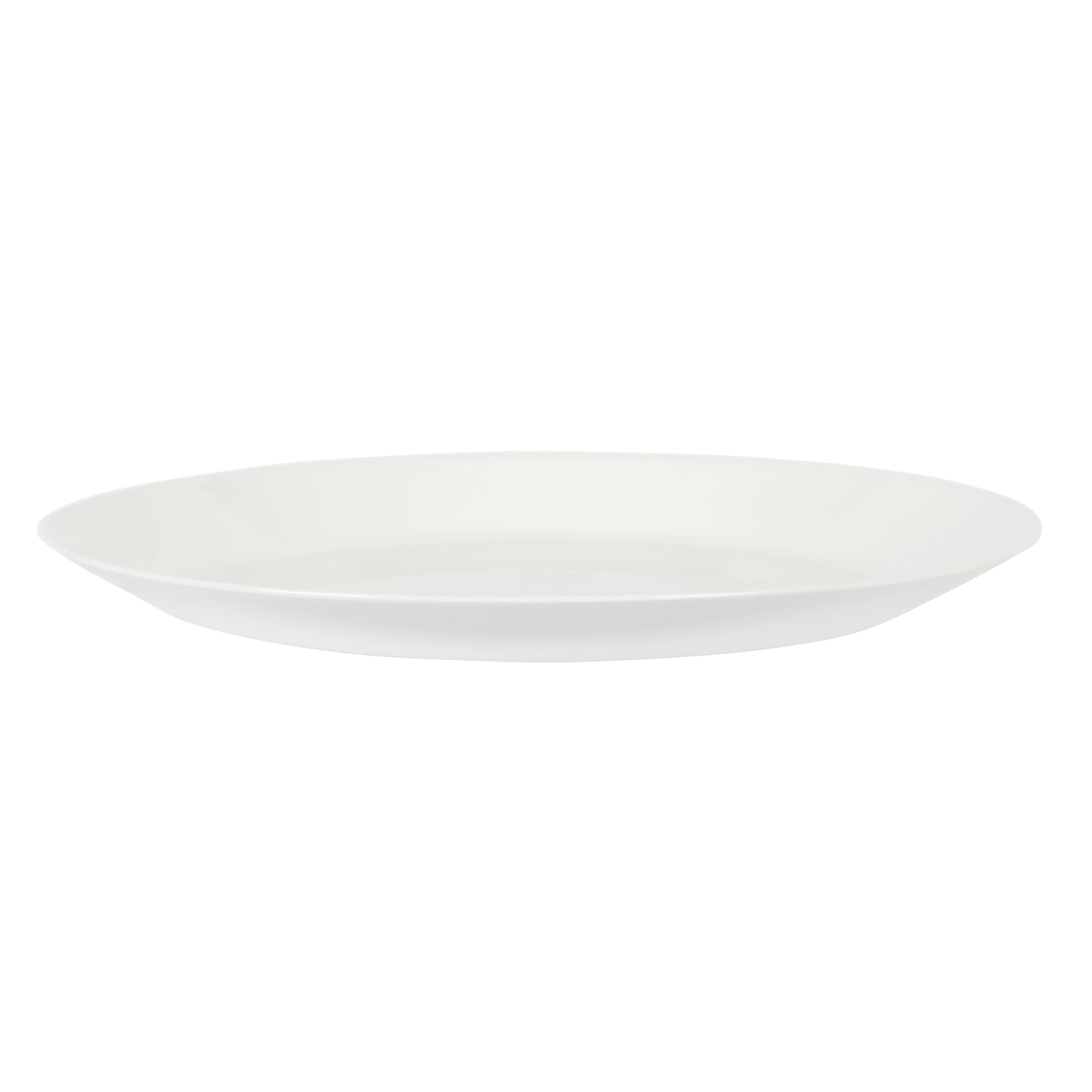 Gibson Home Ultra Round 6 Pieces 10 Inch Opal Glass Crack and Chip Resistant Dishes, Lightweight Round Dinnerware Set Plates, Microwave & Dishwasher Safe