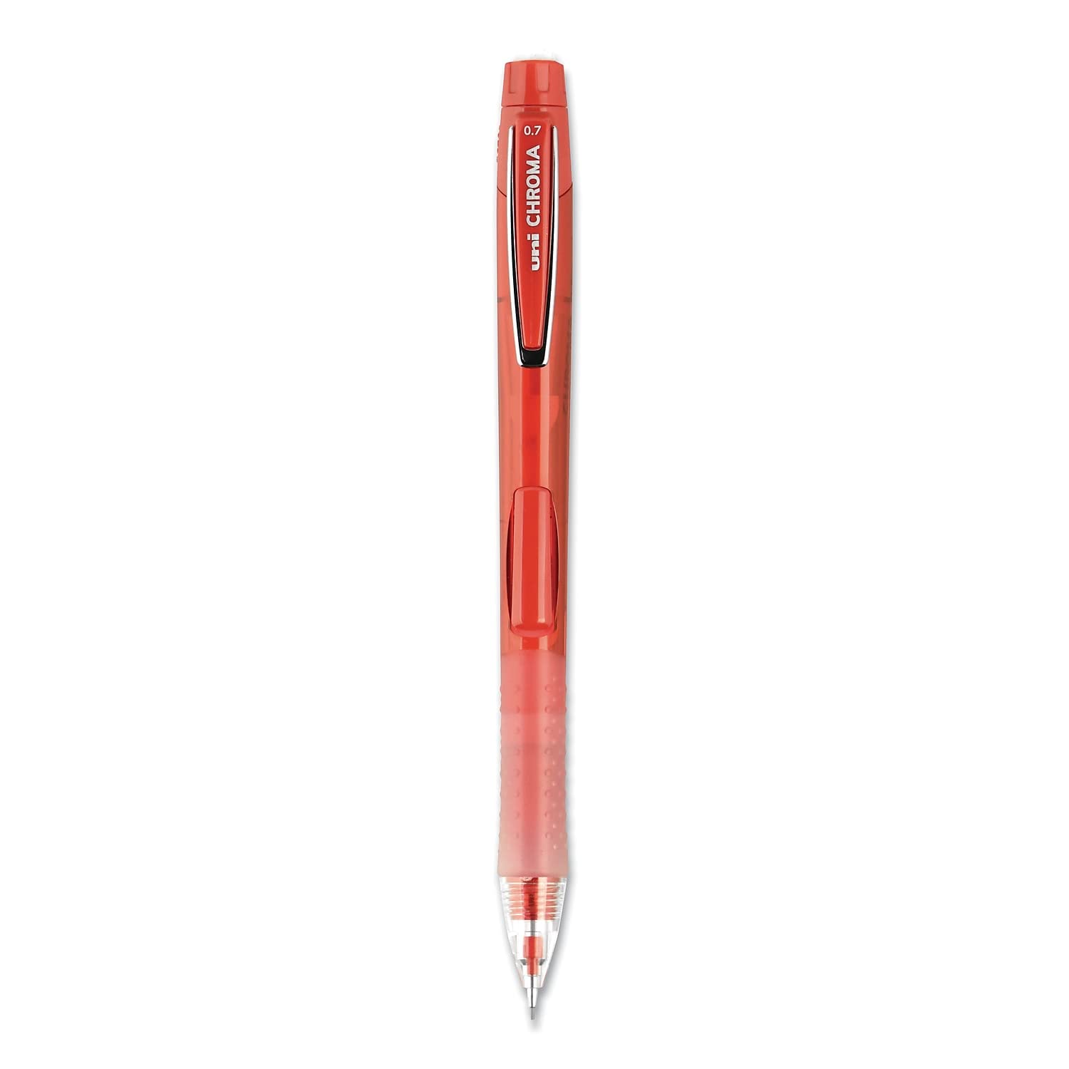 uni-ball CHROMA Mechanical Pencil, 0.7mm, HB #2, Red Barrel, 12 Count