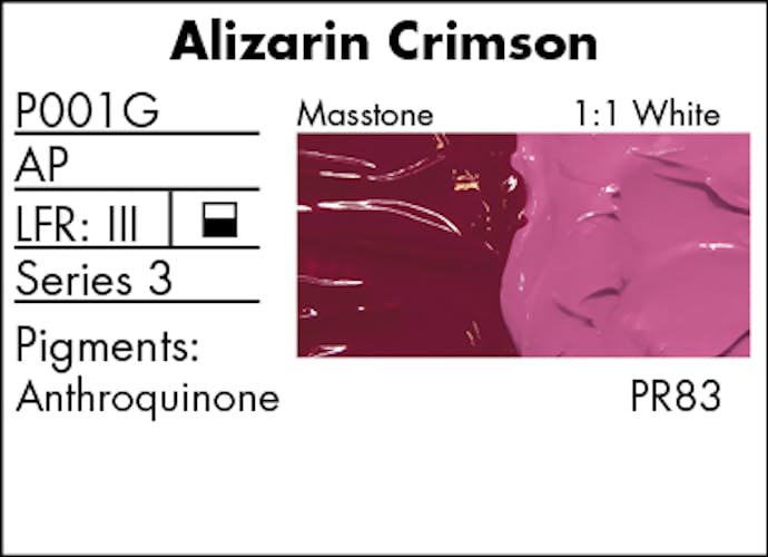 Grumbacher Pre-Tested Oil Paint, 37ml/1.25 Ounce, Alizarin Crimson (P001G)