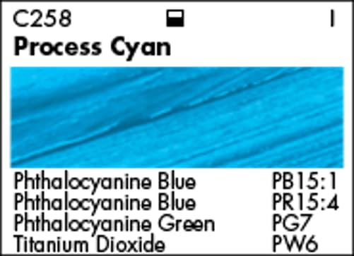 GRUMBACHER Academy Acrylic Paint Size: 254 oz, Process Cyan (C258P)