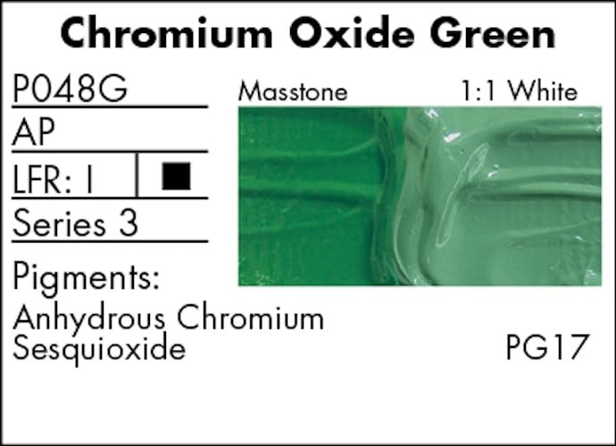 Grumbacher Pre-Tested Oil Paint, 37ml/1.25 Ounce, Chrome Oxide Green (Opaque) (P048G)