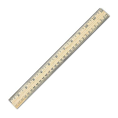 Westcott School Ruler with 16ths and Metric, 12-Inch (10377)