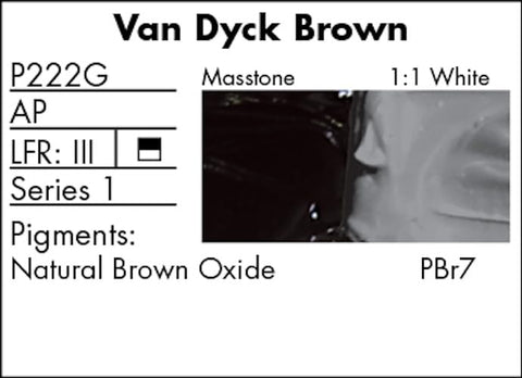 Grumbacher Pre-Tested Oil Paint, 37ml/1.25 Ounce, Van Dyck Brown (P222G)