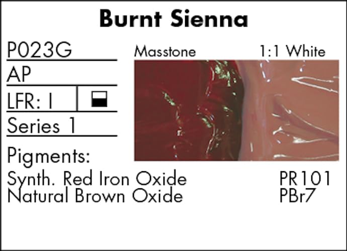Grumbacher Pre-Tested Oil Paint, 37ml/1.25 Ounce, Burnt Sienna (P023G)