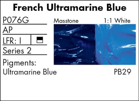 Grumbacher Pre-Tested Oil Paint, 37ml/1.25 Ounce, French Ultramarine Blue (P076G)