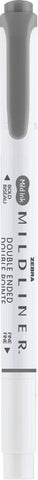 Zebra Pen Mildliner Dual-Tip Highlighters, Broad and Fine Tips, Ideal for Bible Highlighting, No Bleed, School Supplies, Teacher Supplies, and Office Supplies, Mild Dark Gray Ink, 12-Pack (78510upc)