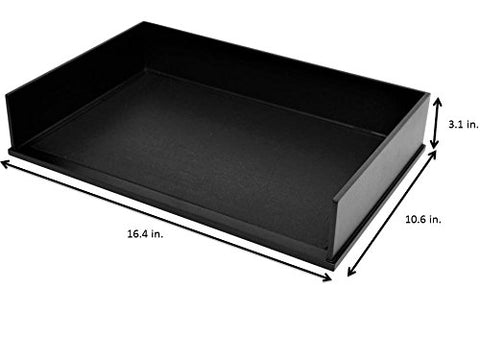Victor Midnight Black Collection, Legal Size Letter Tray, Black, (1168-5)