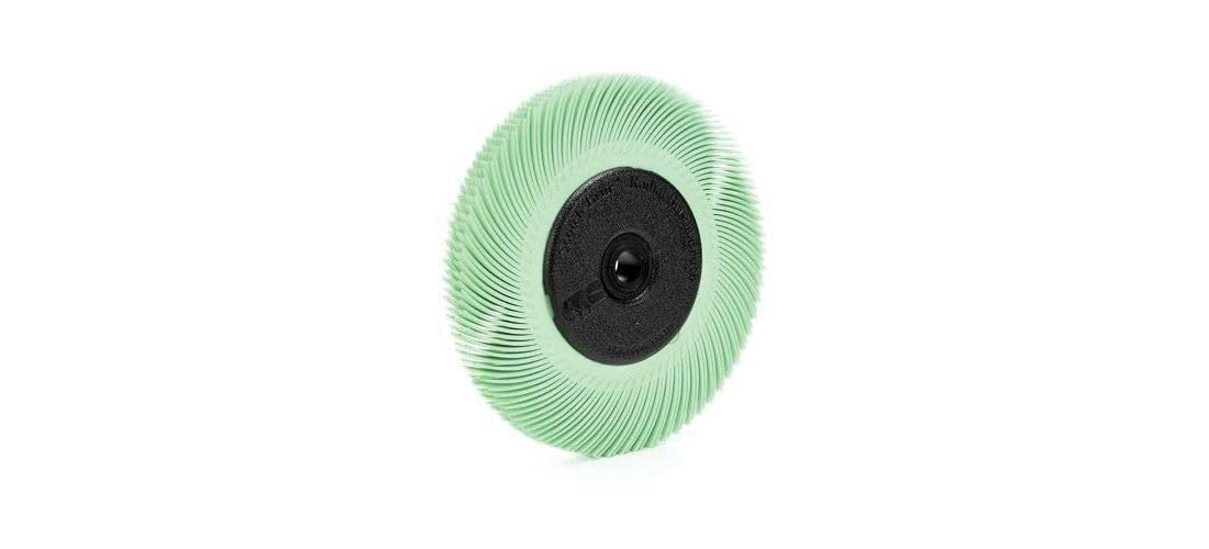 Scotch-Brite Radial Bristle Brush, Aluminum Oxide, 6000 RPM, 6 Diameter x 7/16 Width, 1 Micron (Pack of 1)