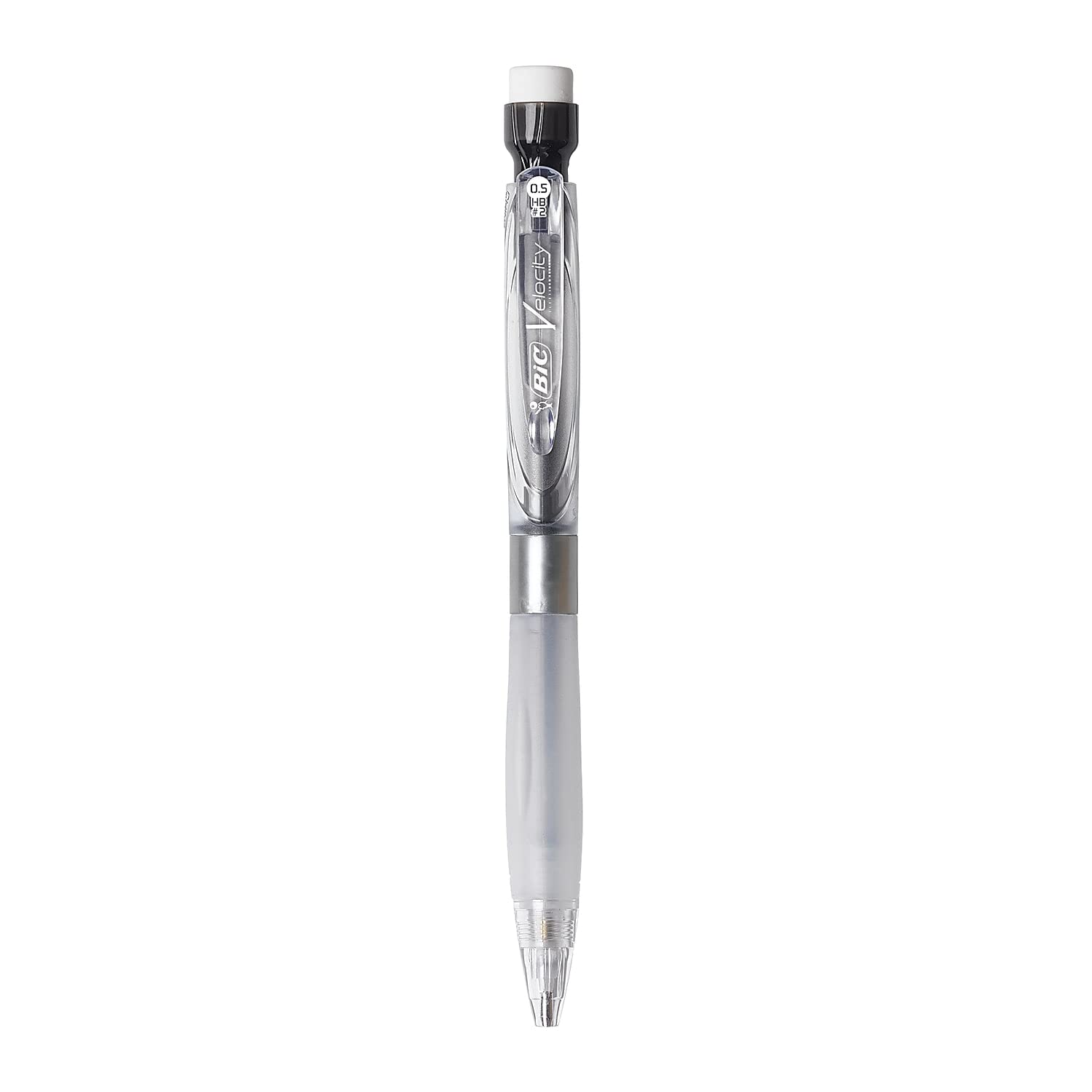 BIC Velocity Max Pencil, 0.5 Mm, Hb (#2), Black Lead, Gray Barrel, 2/pack