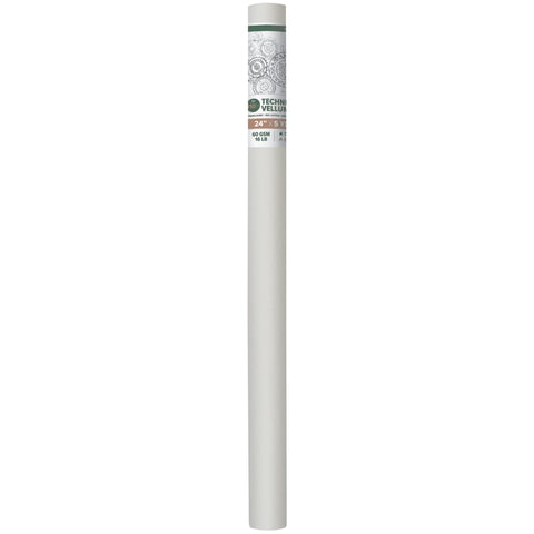 Borden & Riley 24" x 5 Yards #110M Technical Vellum Roll, 16 lb. 100% Rag, 1 Roll Each