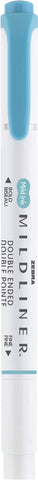 Zebra Pen Mildliner Dual-Tip Highlighters, Broad and Fine Tips, Ideal for Bible Highlighting, No Bleed, School Supplies, Teacher Supplies, and Office Supplies, Mild Smoke Blue Ink, 12-Pack (78420upc)