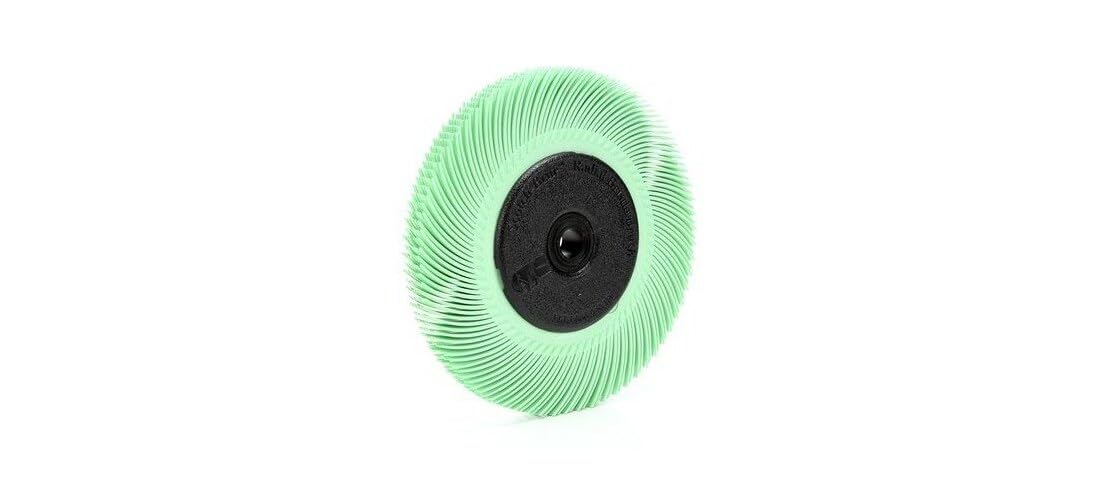 Scotch-Brite Radial Bristle Brush, Aluminum Oxide, 6000 RPM, 6 Diameter x 7/16 Width, 1 Micron (Pack of 1)
