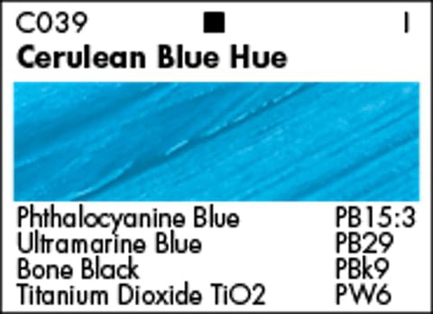 Grumbacher Academy Acrylic Paint, Gloss, 90ml/3 oz Metal Tube, Cerulean Blue Hue