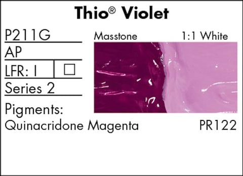 Grumbacher Pre-Tested Oil Paint, 37ml/1.25 Ounce, Thio Violet (Quinacridone Magenta) (P211G)