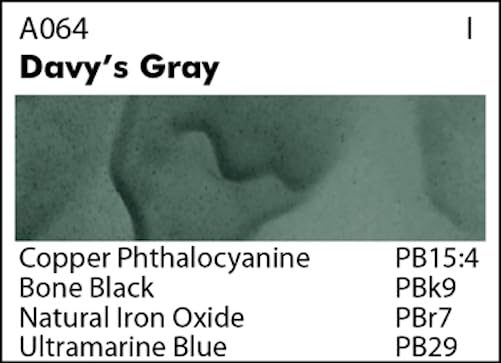 Grumbacher Academy Watercolor Paint, 7.5ml/0.25 oz., Davy's Gray (A064)