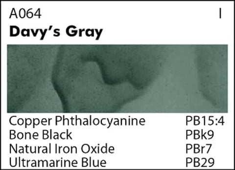 Grumbacher Academy Watercolor Paint, 7.5ml/0.25 oz., Davy's Gray (A064)