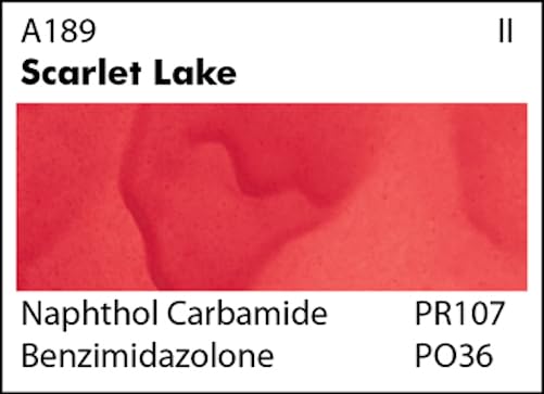 Grumbacher Academy Watercolor Paint, 7.5ml/0.25 Ounce, Scarlet Lake (A189)