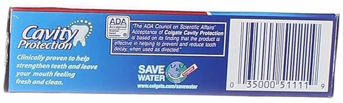 Colgate Cavity Protection Toothpaste, Creat Regular Flavor, Travel Size 1 oz (28g) - Pack of 10