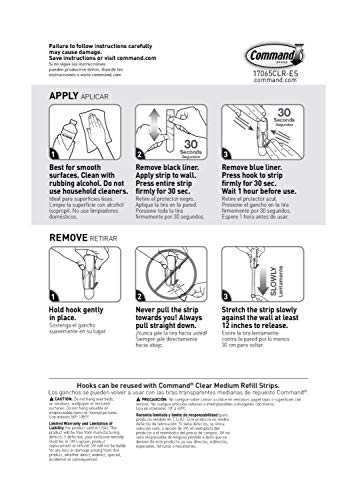 Command Medium Wire Toggle Hook, Clear, 2-Hooks, Organize Damage-Free