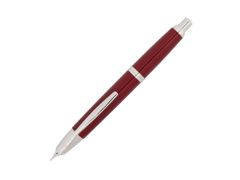 PILOT Vanishing Point Collection Refillable & Retractable Fountain Pen, Red Barrel with Rhodium Accents, Blue Ink, Broad Nib (60344)