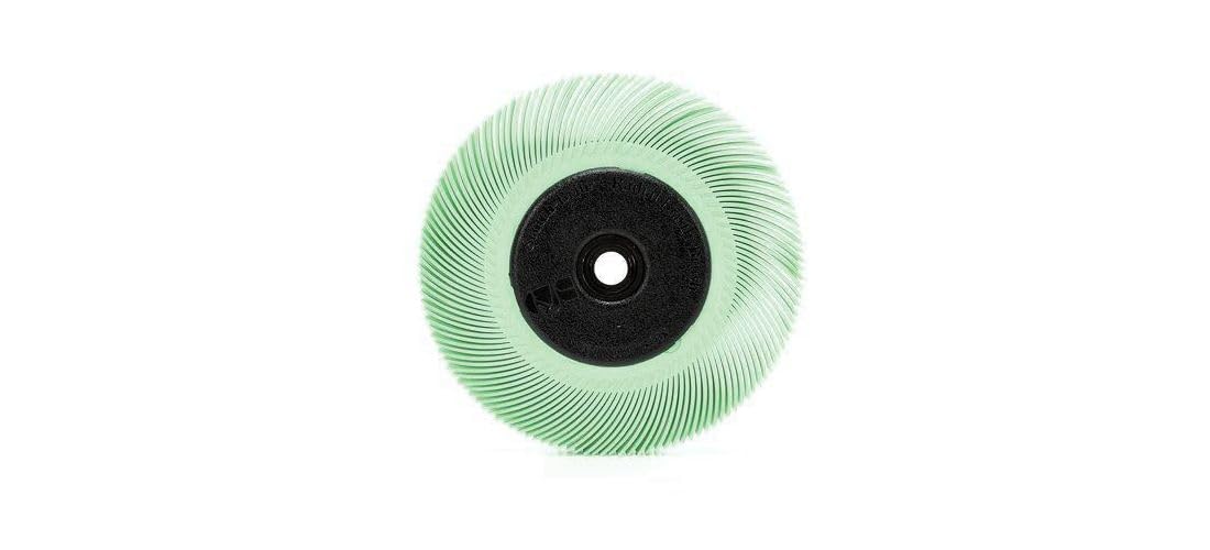 Scotch-Brite Radial Bristle Brush, Aluminum Oxide, 6000 RPM, 6 Diameter x 7/16 Width, 1 Micron (Pack of 1)