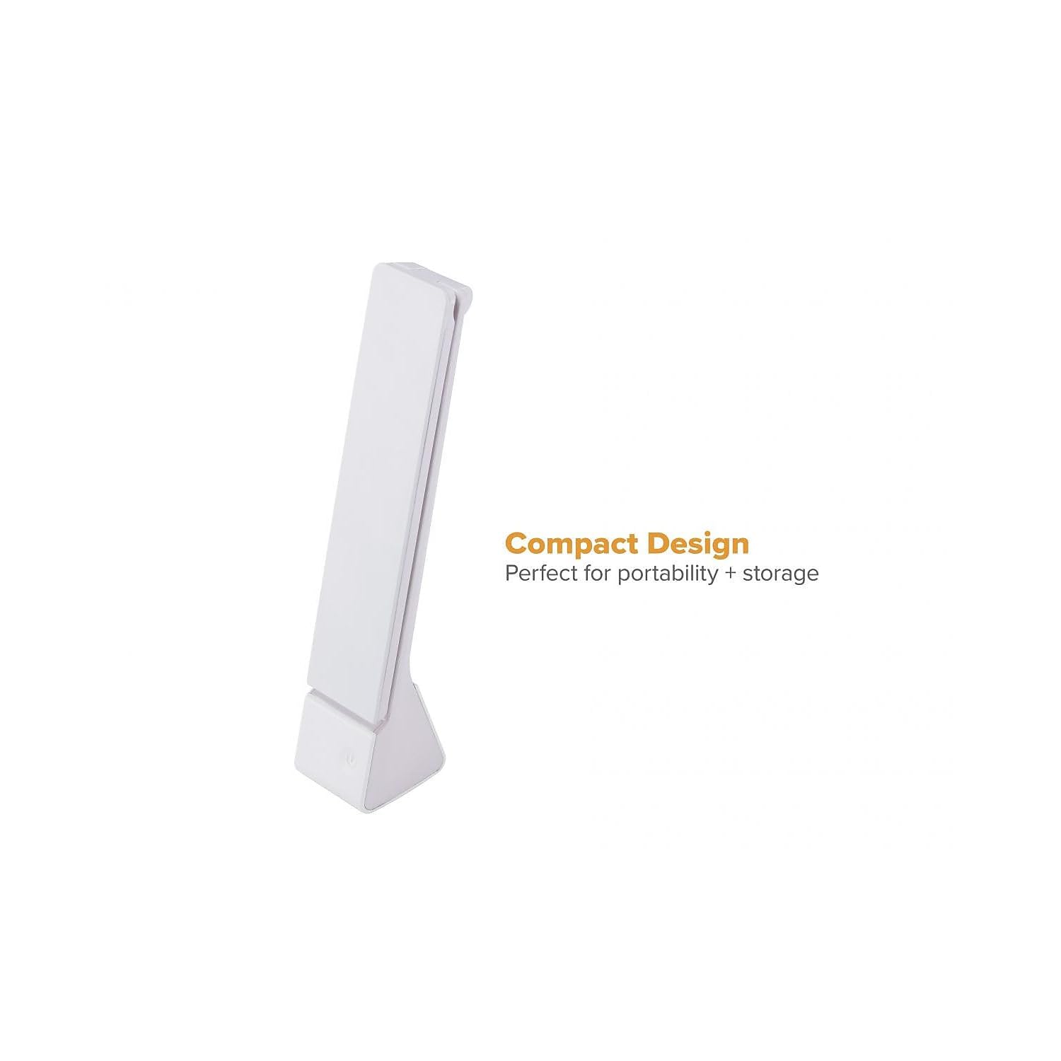 Bostitch Office KT-VLED1810-WHITE Powered Rechargeable Battery LED Desk Lamp, 3 Color Temperatures, Flip Open, White