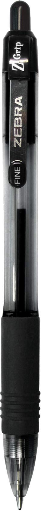 Zebra Pen Z-Grip Retractable Ballpoint Pen, Smooth-Flowing Ink, Fine Point, 0.7mm, School & Office Supplies, Ideal for Note-Taking, Journal and Planner Use, Black Ink, 30-Pack (25130)
