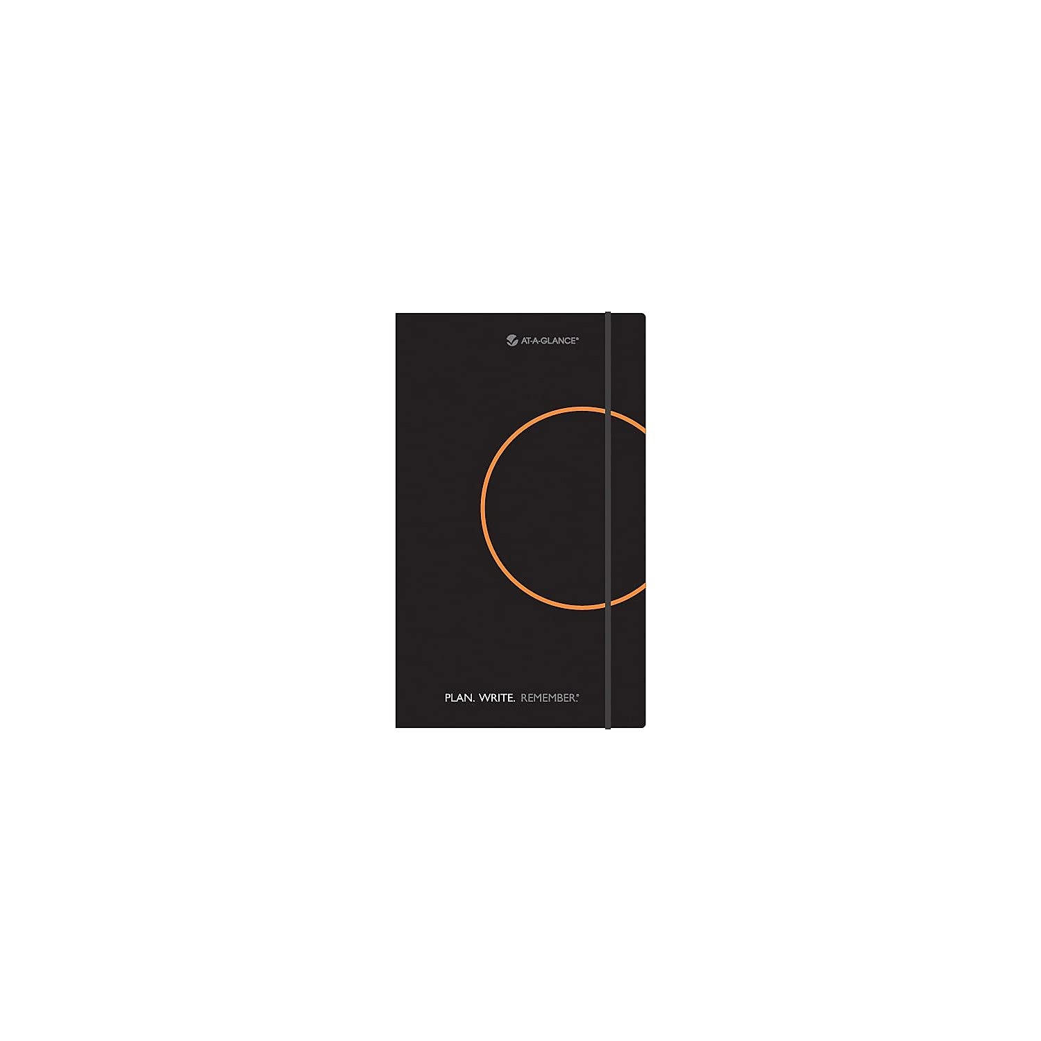 AT-A-GLANCE Plan.Write.Remember. Perfect Bound Planning Notebook, Lined with Monthly Calendars, Undated, 5" x 8 1/4", Black (80612405)