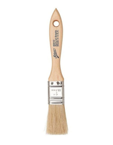Ateco Pastry Brush, 1-Inch Wide Head with Natural White Boar Bristles, Stainless Steel Ferrule & Wood Handle