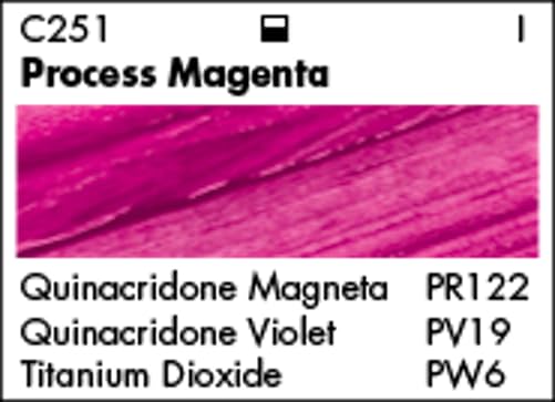 Grumbacher Academy Acrylic Paint, Gloss, 90ml/3 oz Metal Tube, Process Magenta