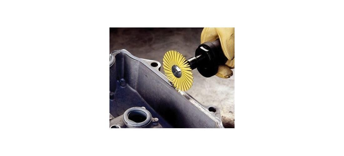 Scotch-Brite Radial Bristle Brush, Aluminum Oxide, 6000 RPM, 6 Diameter x 7/16 Width, 1 Micron (Pack of 1)