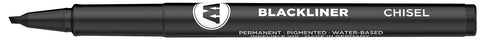 Molotow Blackliner Pen, Chisel Tip, Black Permanent Ink, 1 Each (703.210)