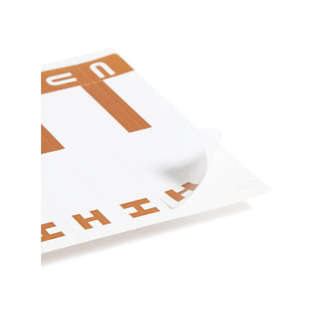 Smead AlphaZ NCC Color-Coded Label, H&U, Label Sheet, Dark Brown, 100 per Pack (67159)