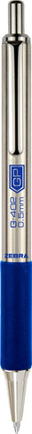 Zebra Pen STEEL G-402 Retractable Gel Pens - 0.5mm Fine Point - Smooth Blue Ink - Rapid Dry Ink for No Smears or Smudges - Refillable Stainless Steel Writing Pens for Office, School - 2 Pack (49922)