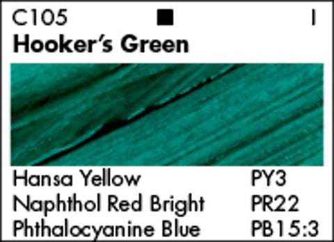 GRUMBACHER Academy Acrylic Paint, 75ml/2.5 Ounce Plastic Tube, Hooker's Green Hue (C105P)