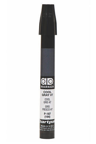 The Original Chartpak AD Marker, Tri-Nib, Cool Gray 7, 1 Each (P187)