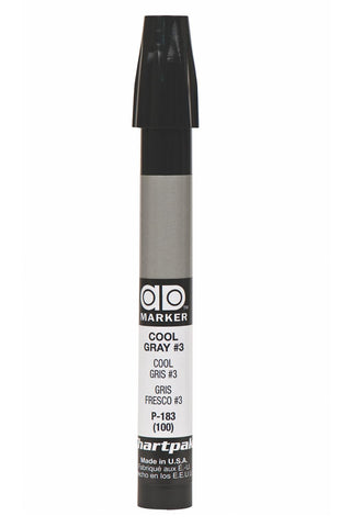 The Original Chartpak AD Marker, Tri-Nib, Cool Gray 3, 1 Each (P183)