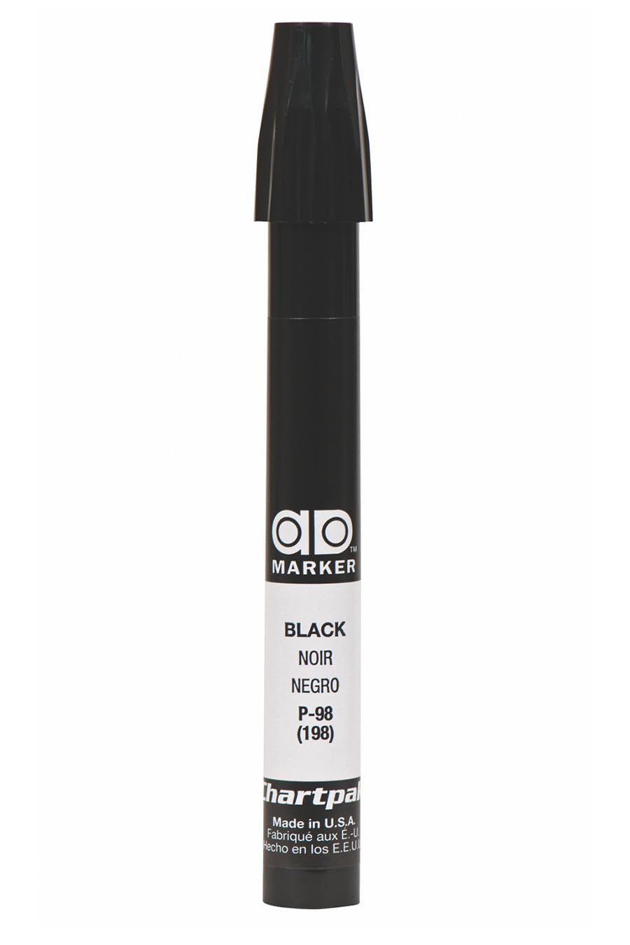 The Original Chartpak AD Marker, Tri-Nib, Black, 1 Each (P98)