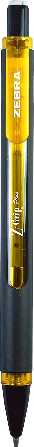 Zebra Pen Z-Grip Plus Mechanical Pencil, Smooth Writing, Latex-Free Grip, 0.7mm Lead, #2 HB, Shake to Advance the Lead, Assorted Barrel Colors, Green, Yellow, Blue, 3-Pack (55403)