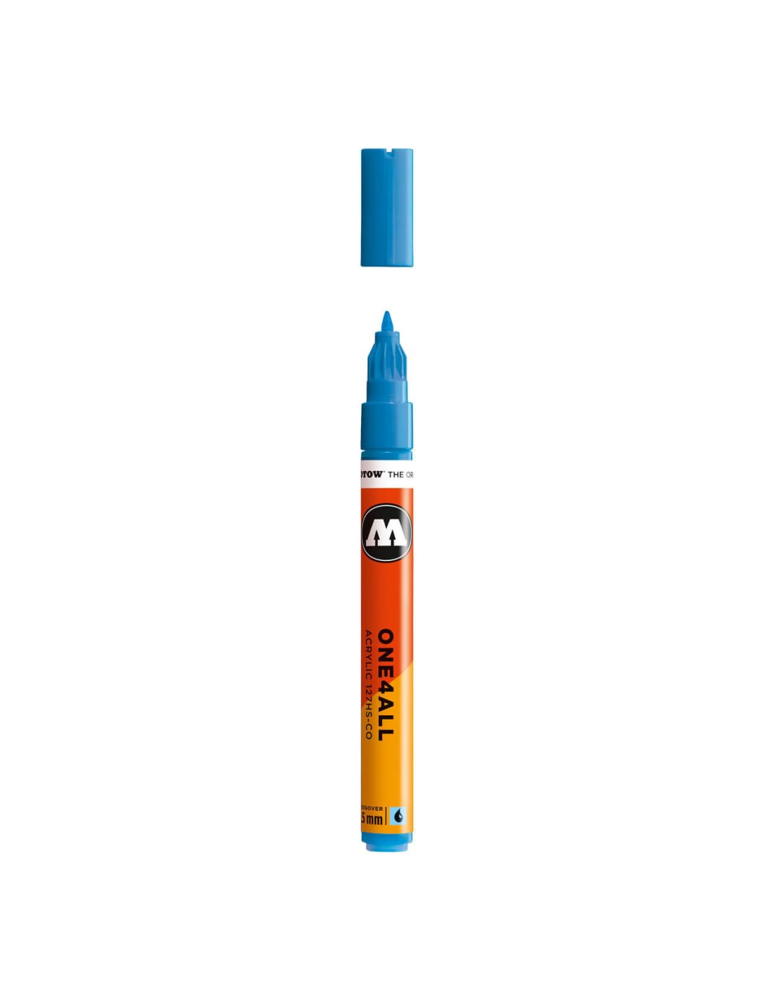 Molotow ONE4ALL Acrylic Paint Marker, 1.5mm, Shock Blue Middle, 1 Each (127.405)