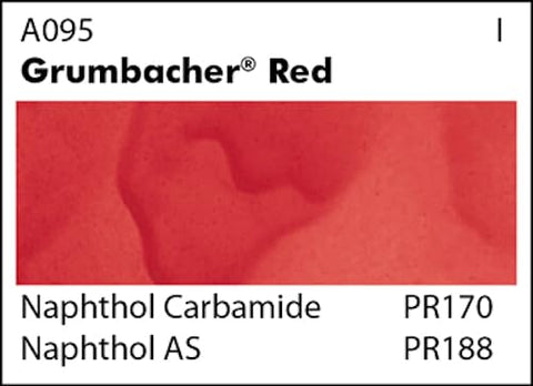 Grumbacher Academy Watercolor Paint, 7.5ml/0.25 Ounce, Grumbacher Red (Naphthol) (A095)