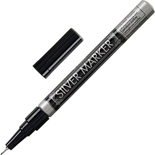 Pilot Extra Fine Point Permanent Markers, Marker Pens, Silver Ink, 1 Count (Pack of 1)