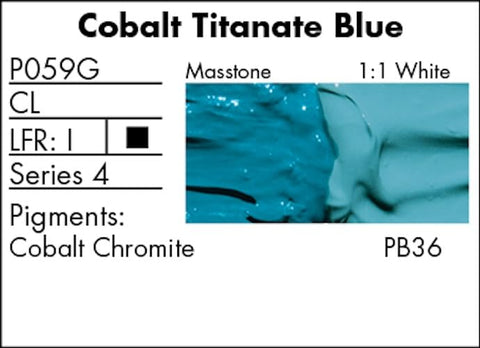 Grumbacher Pre-Tested Oil Paint, 37ml/1.25 Ounce, Cobalt Titanate Blue (P059G)