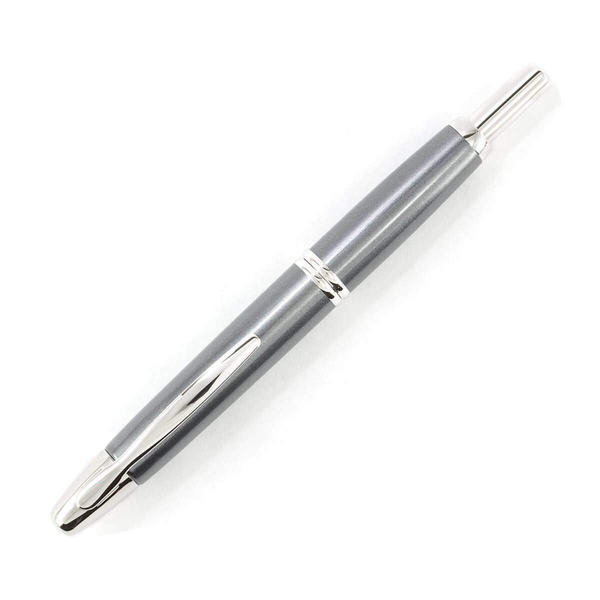 PILOT Vanishing Point Collection Refillable & Retractable Fountain Pen, Gun Metal Gray Barrel with Rhodium Accents, Blue Ink, Fine Nib (60433)