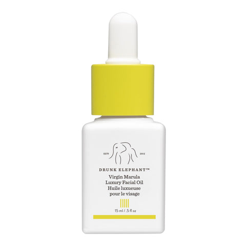 Drunk Elephant Virgin Marula Luxury Facial Oil - 15 ml/.5 fl oz - Face Oil - Clean Clinical Skincare - Cruelty-Free - Dermatologist-Tested - Free of Essential Oils, Silicones, and Fragrance