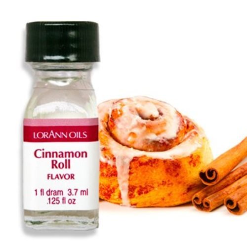 LorAnn Oils Super Strength Flavoring - Used For Candy Making, Flavoring , Baking, Hard Candy, & Flavor Oils - Bold, Natural Flavors 4X Stronger Than Extracts - Cinnamon Roll, Pack of 2, 0.125 fl oz