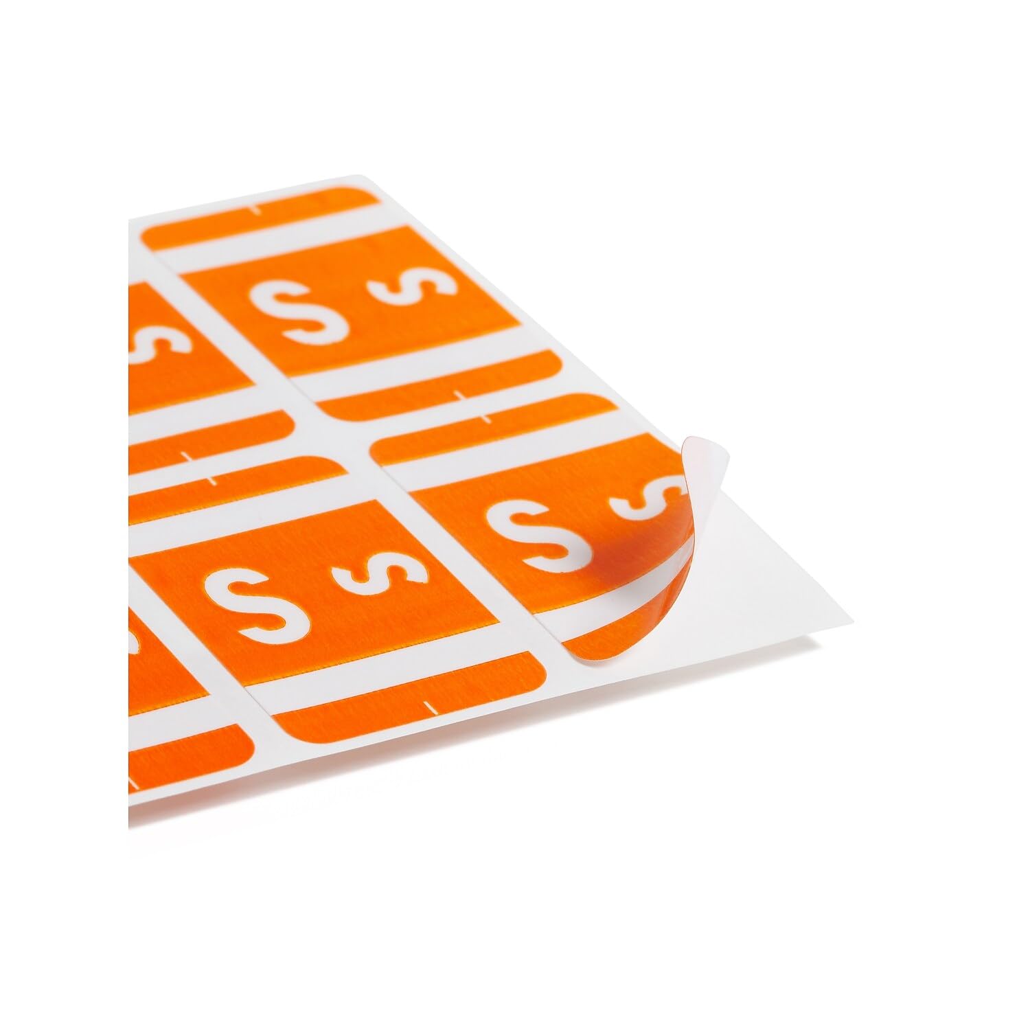 Smead AlphaZ ACCS Color-Coded Alphabetic Label, S, Orange, 100 Labels per Pack (67189)