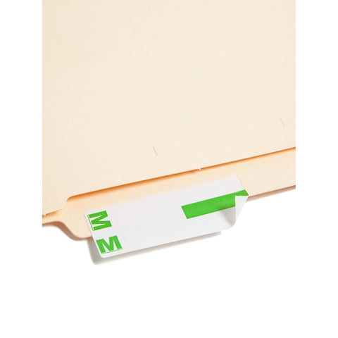 Smead AlphaZ NCC Color-Coded Label, M&Z, Label Sheet, Light Green, 100 per Pack (67164)