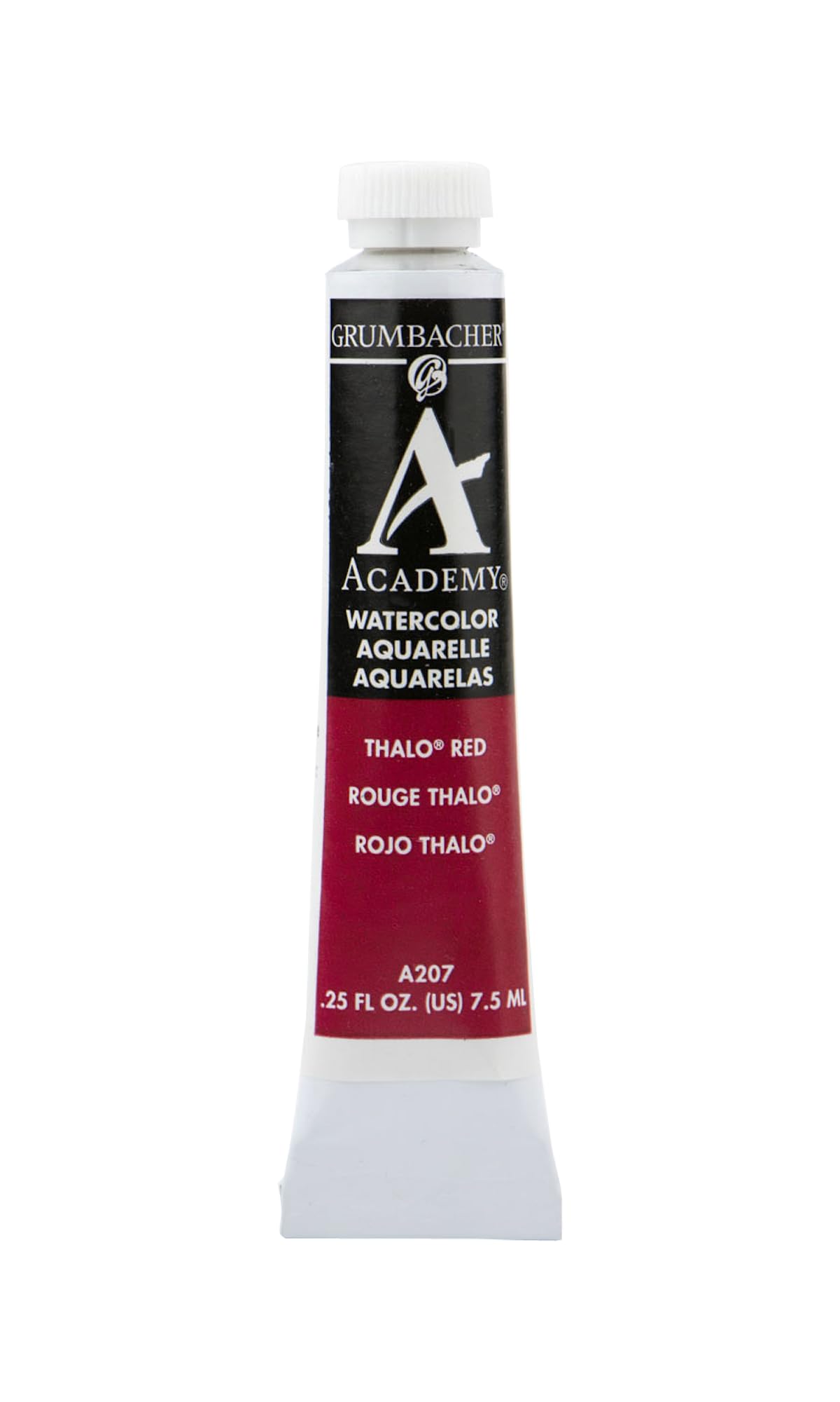 Grumbacher Academy Watercolor Paint, 7.5ml/0.25 Ounce, Thalo Red (A207)